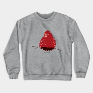 illustrations of red strawberry finch perched on tree branch Crewneck Sweatshirt